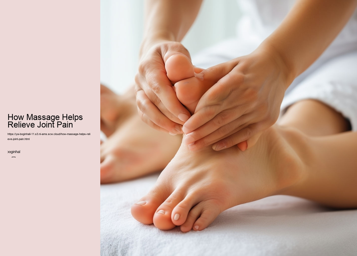 How Massage Helps Relieve Joint Pain