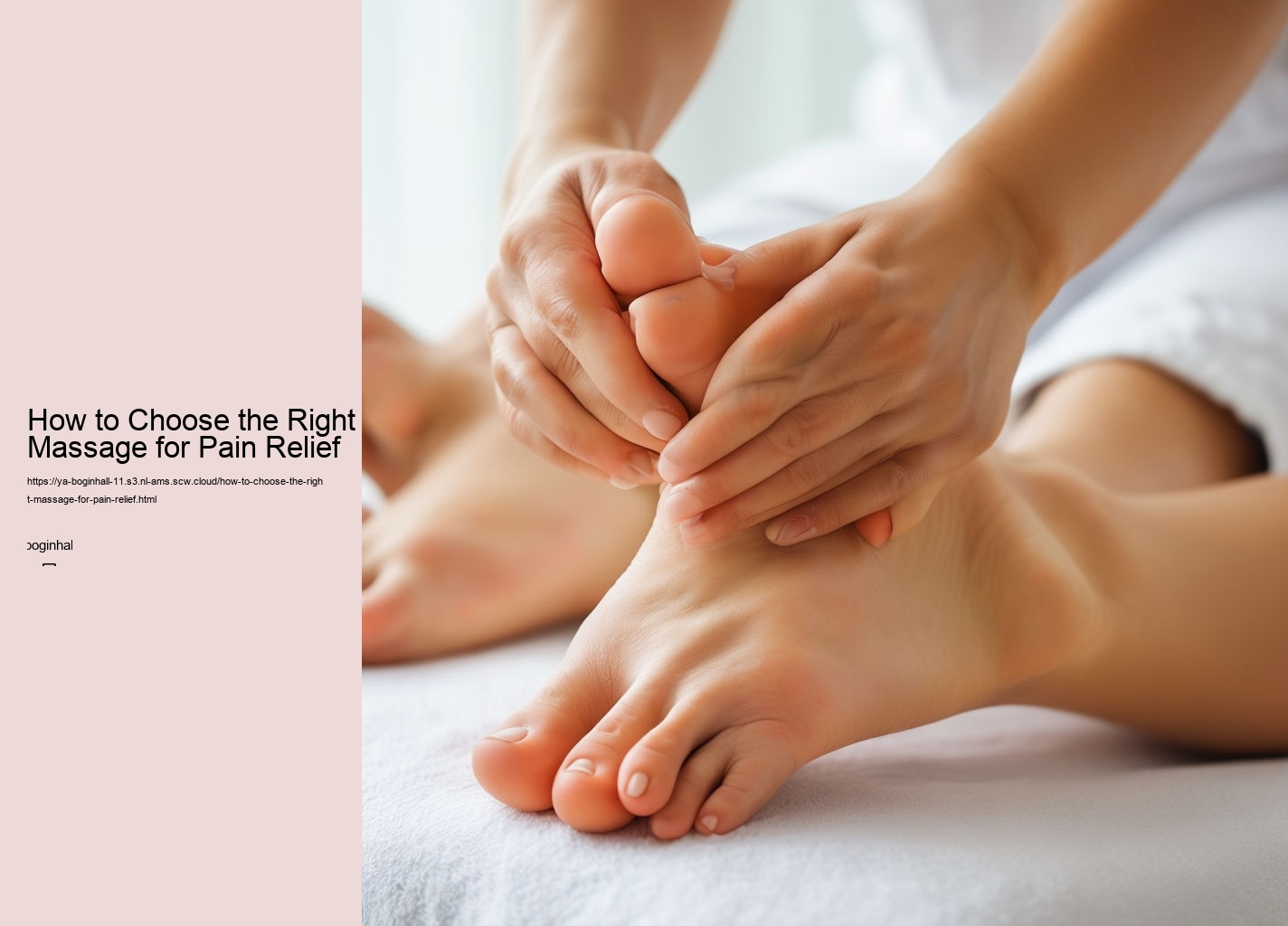 How to Choose the Right Massage for Pain Relief